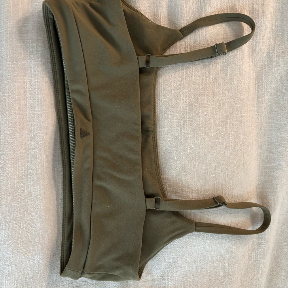 Olive Green Sports Bra